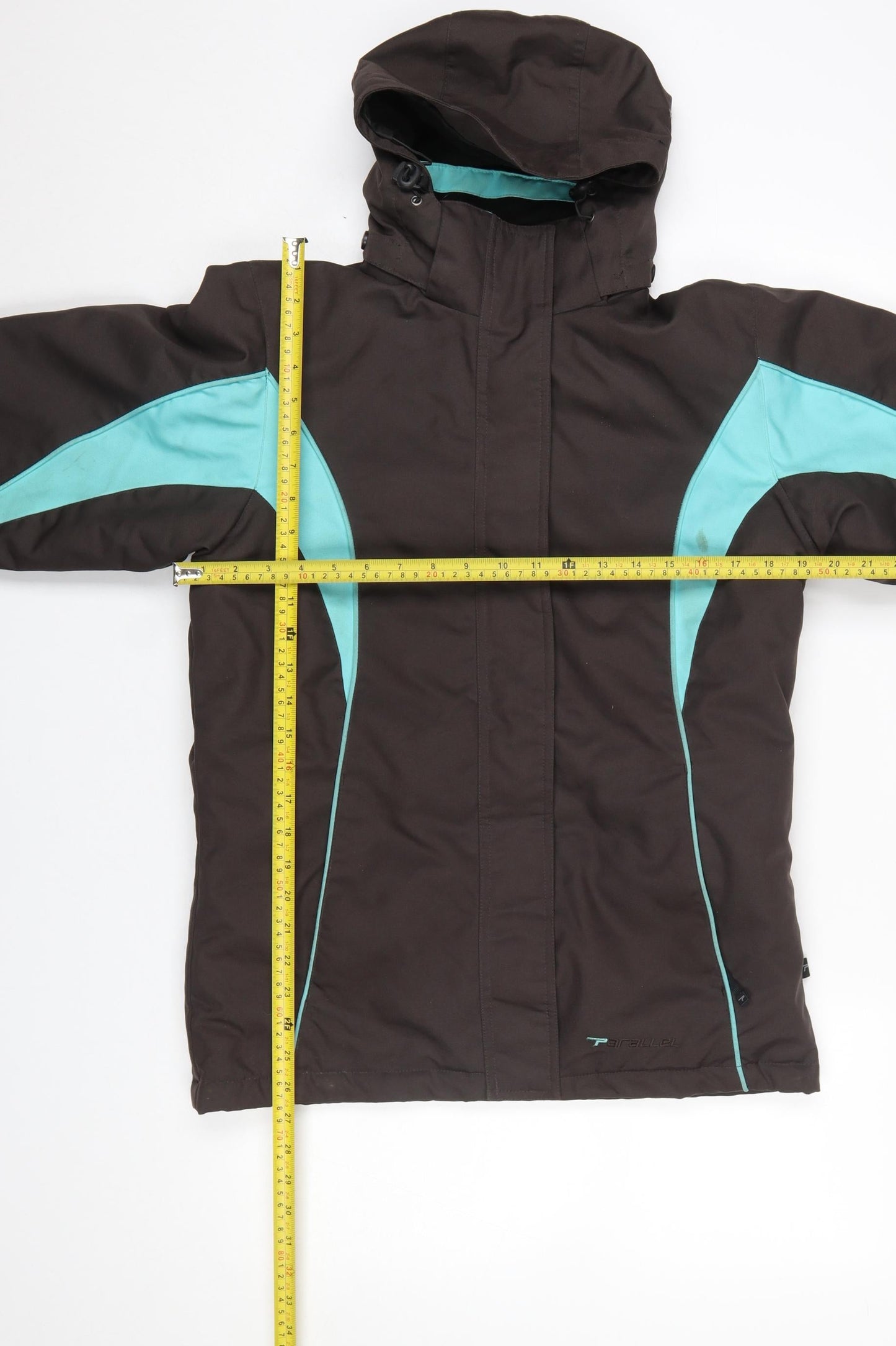 Parallel Women’s Brown Ski Jacket Size 8 Hooded Waterproof Winter Coat