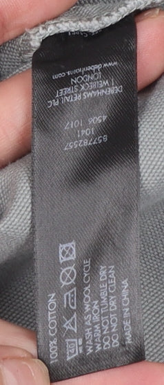 Jasper Conran Women Grey Size 14 Military Cotton Jacket
