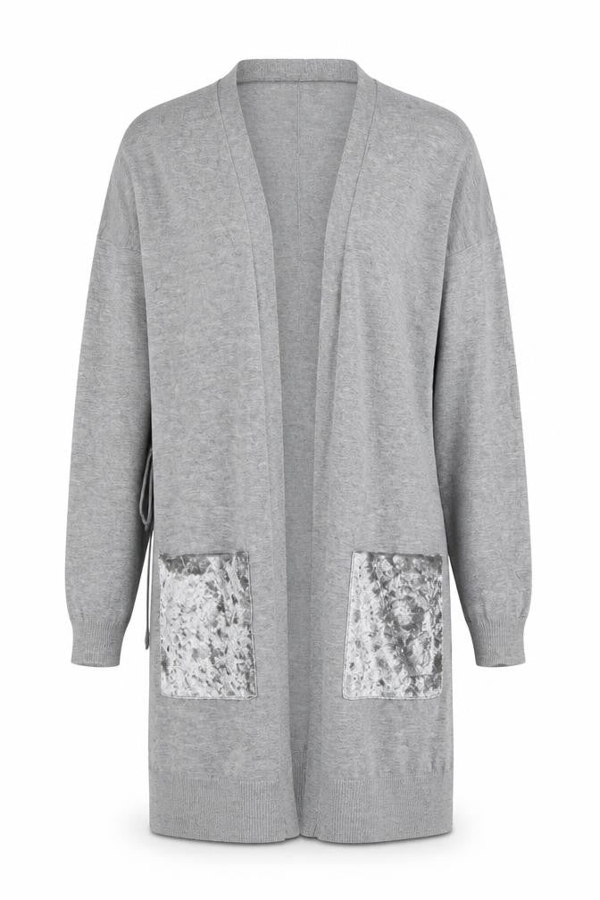 Marks and Spencer Womens Grey Long Sleeve Open Cardigan Size 12