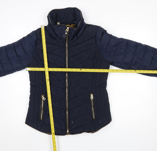 Joules Women’s Blue Size 12 Puffer Jacket Quilted Lightweight