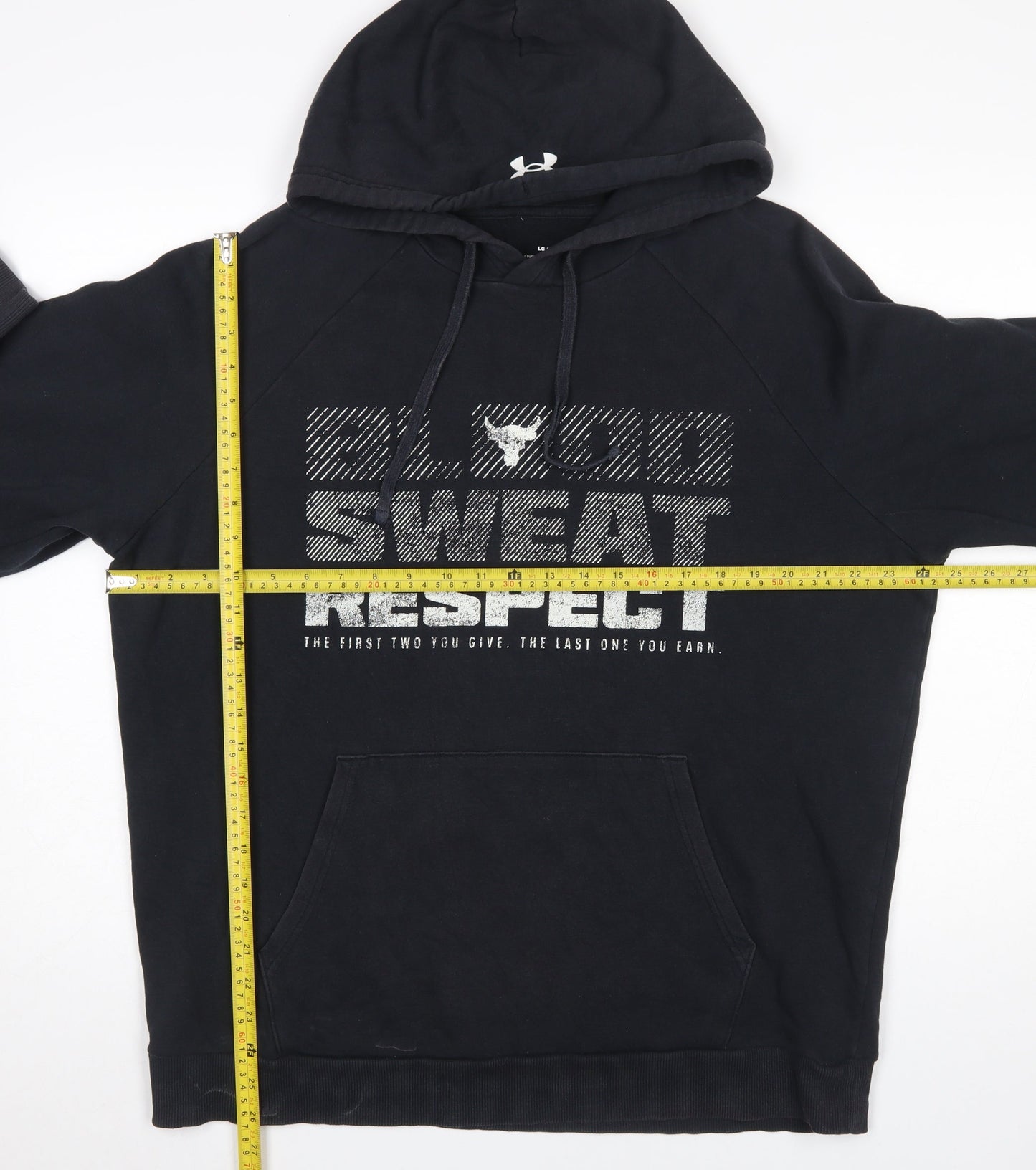Under Armour Men’s Black Blood Sweat Respect Pullover Hoodie Size L