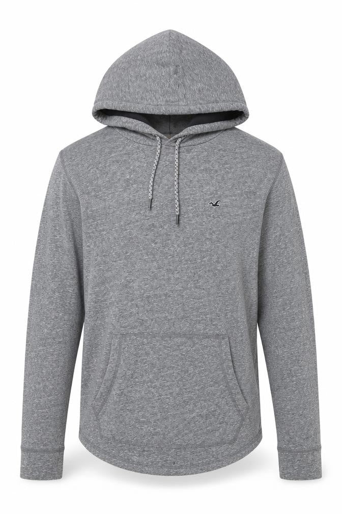 Hollister Men’s Grey Pullover Hoodie Medium Regular Fit