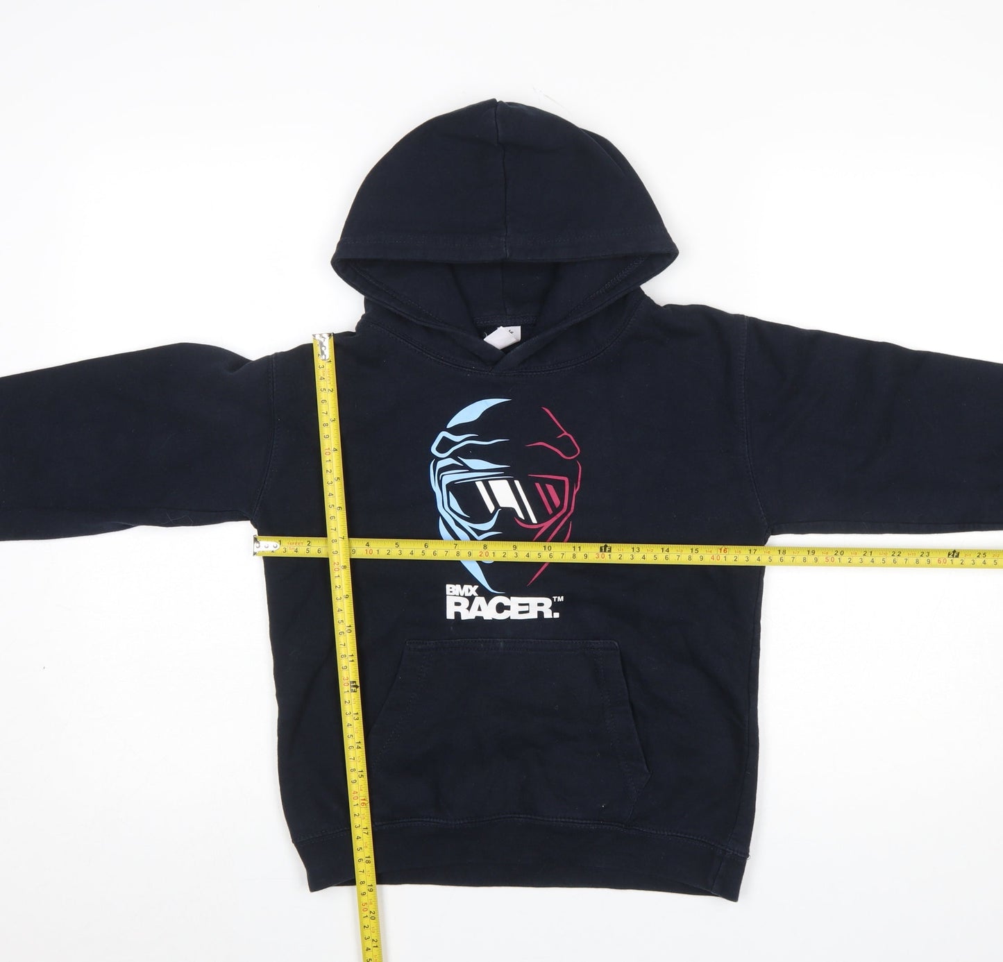Just Hoods Boys Navy BMX Racer Pullover Hoodie Size L (9-11 Years)