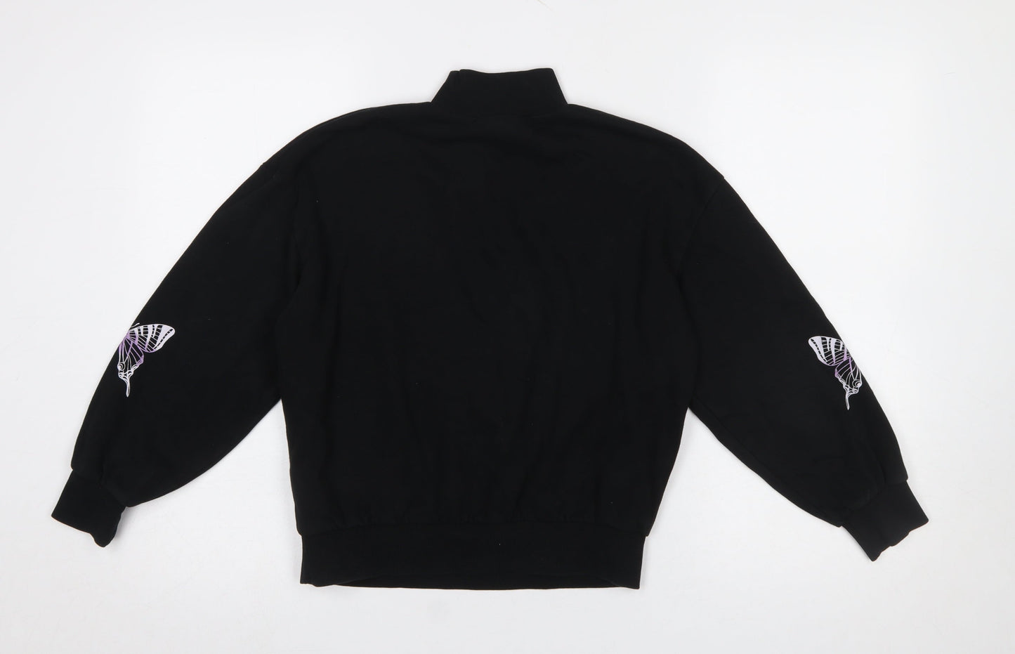 Destination Girls Black Freedom Butterfly Graphic Long Sleeve Pullover 9-10 Years