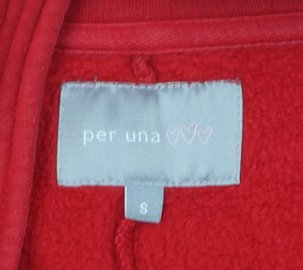 Marks and Spencer Per Una Women’s Red Full Zip Sweatshirt Jacket Size S