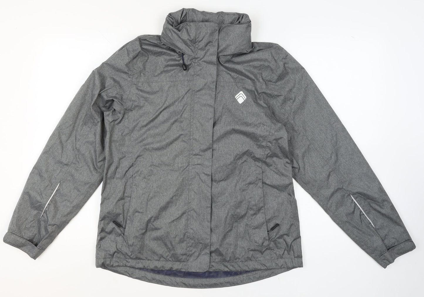 Crivit Men’s Grey Waterproof Windproof Mid-Length Outdoor Jacket Size M