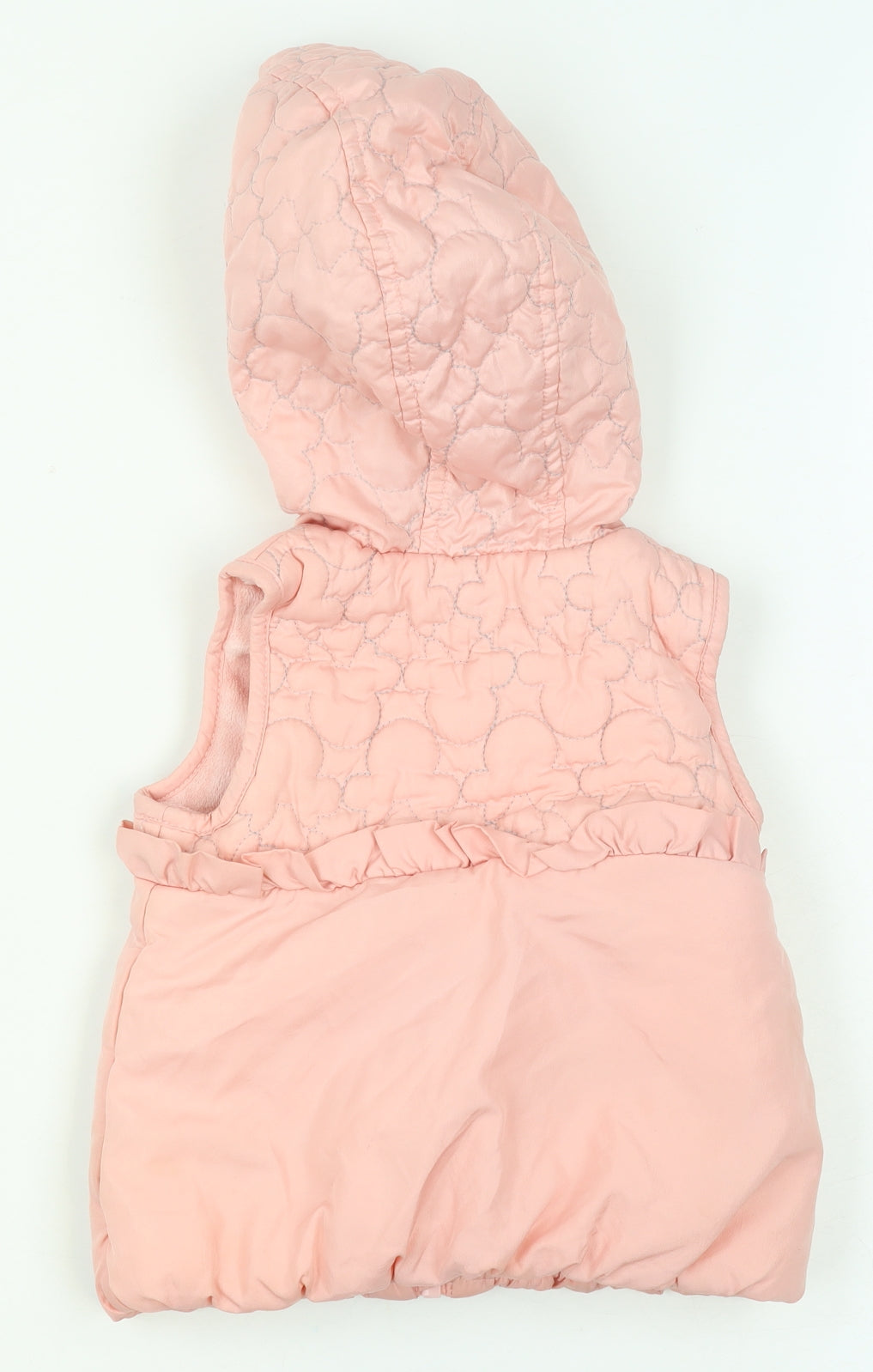 Disney Baby Pink Minnie Mouse Hooded Padded Gilet Jacket 6-9 Months