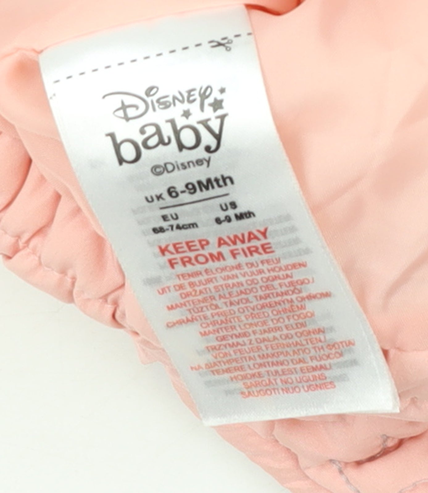Disney Baby Pink Minnie Mouse Hooded Padded Gilet Jacket 6-9 Months