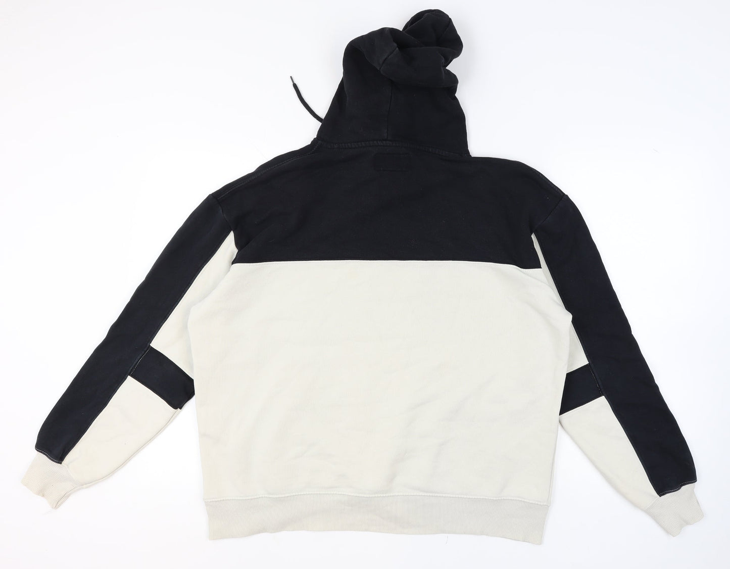 Pull & Bear Spalding Men’s Beige Black L Pullover Hoodie