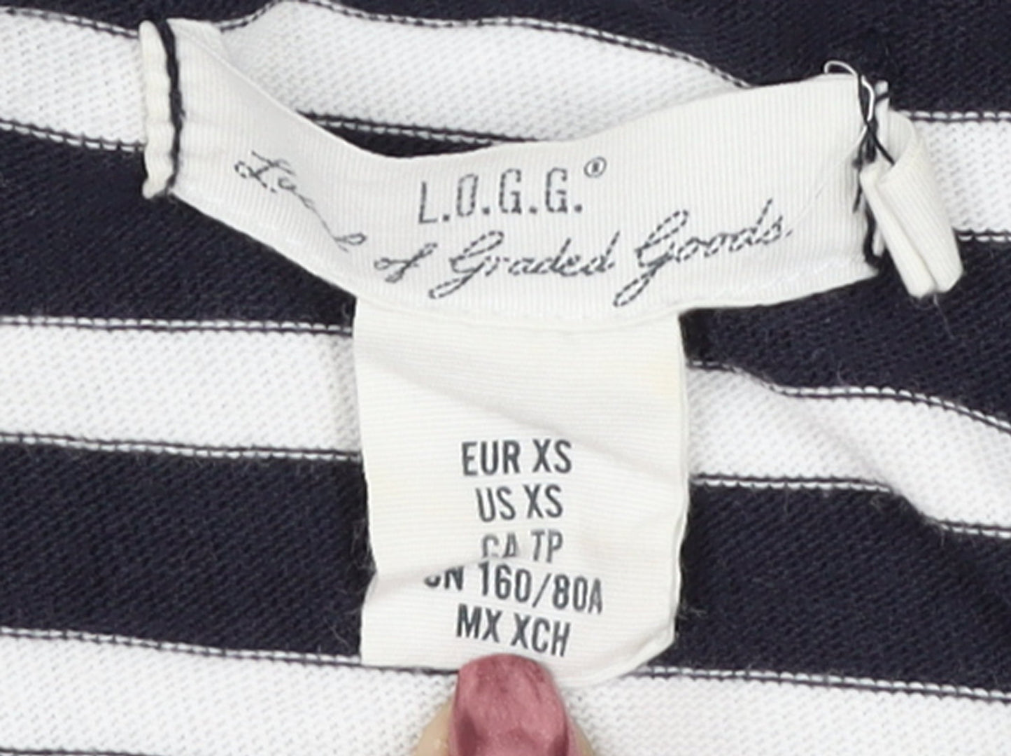 L.O.G.G. Women's Multicoloured XS T-Shirt Dress Nautical Cotton