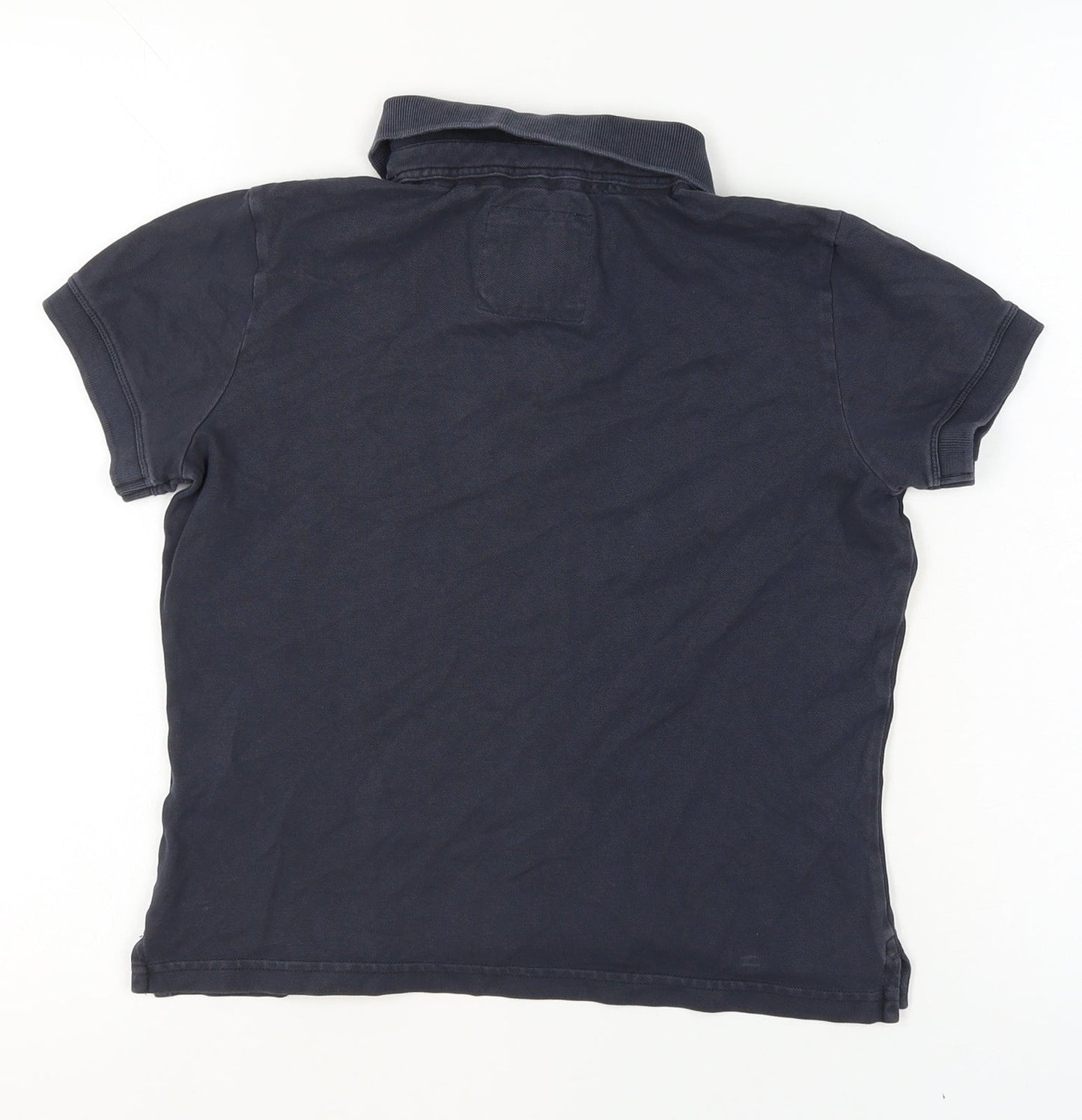 Superdry Boys Blue Polo Shirt Size L Slim Fit Vintage Logo