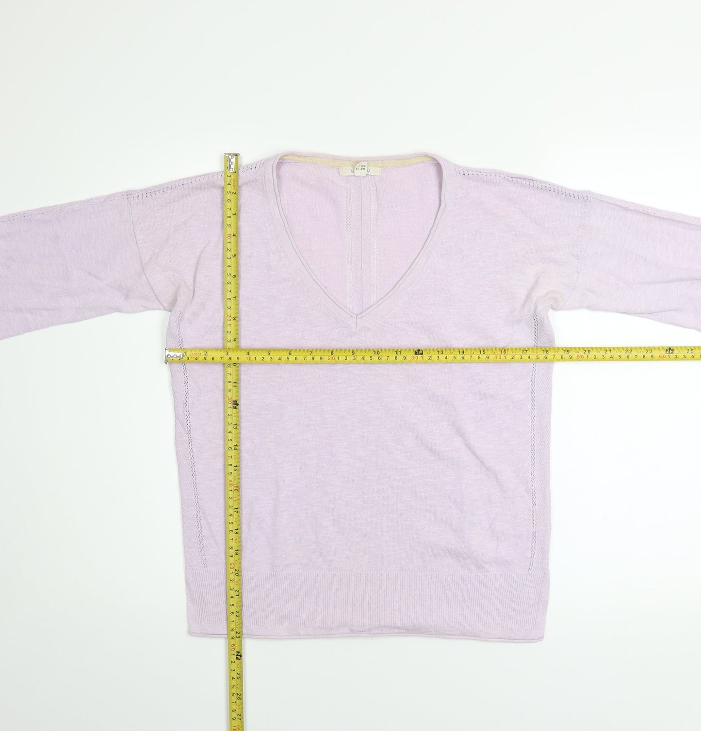 White Stuff Women’s Purple V-Neck Knit Jumper UK 10
