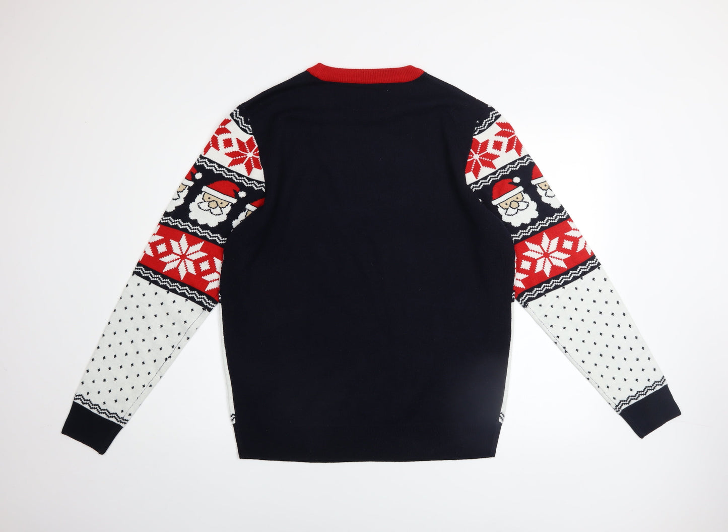 Men’s Large Multicoloured Christmas Santa Fair Isle Jumper