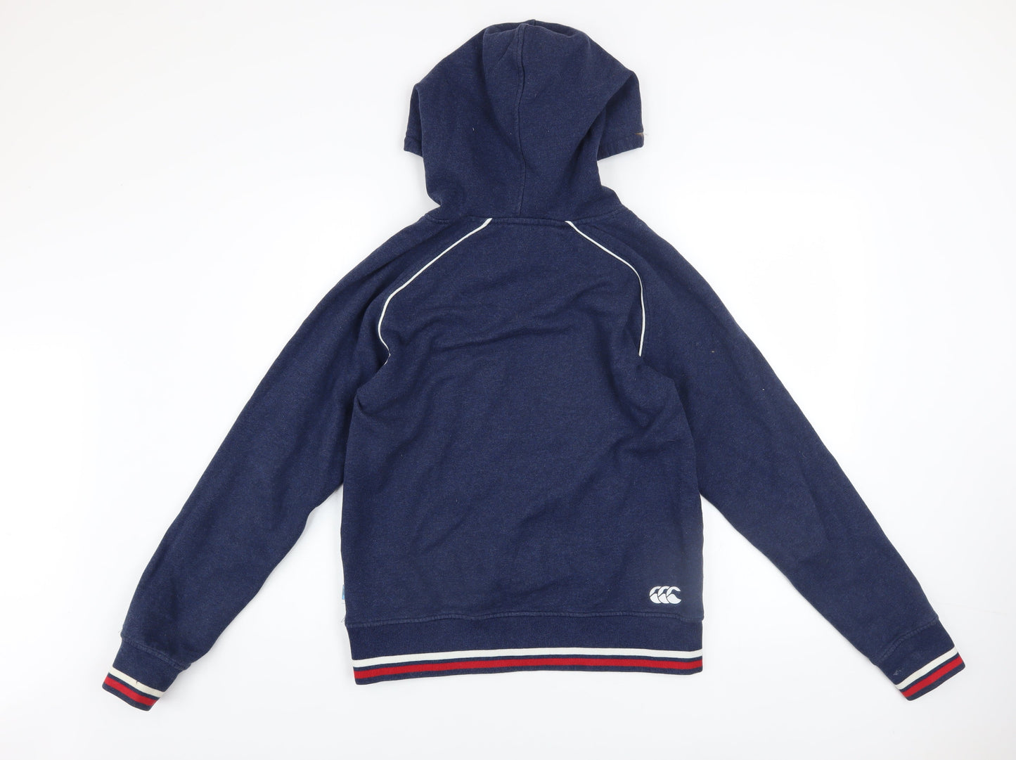 Canterbury Women's Navy England Rugby Hoodie Size 10 Pullover Cotton Blend