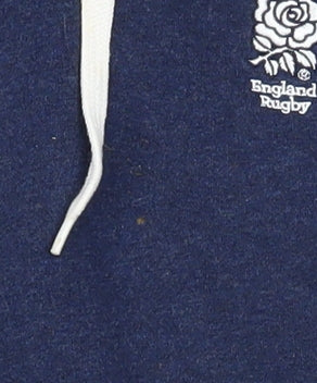 Canterbury Women's Navy England Rugby Hoodie Size 10 Pullover Cotton Blend