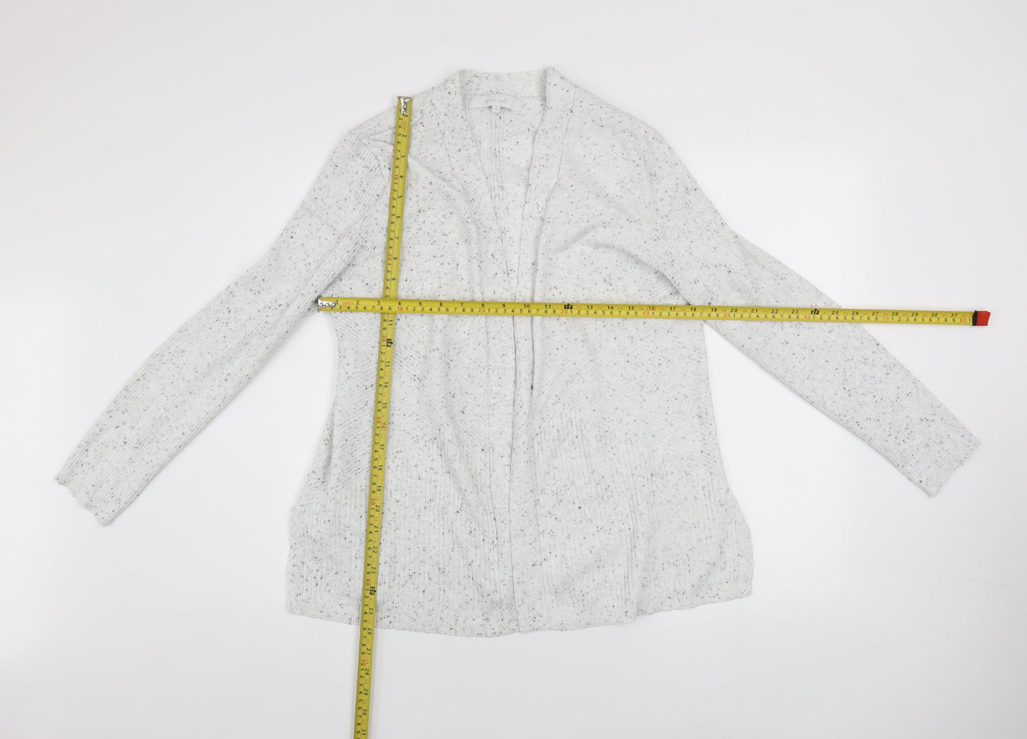 Verve Ami Women’s Grey Knit Long Sleeve Open Cardigan L