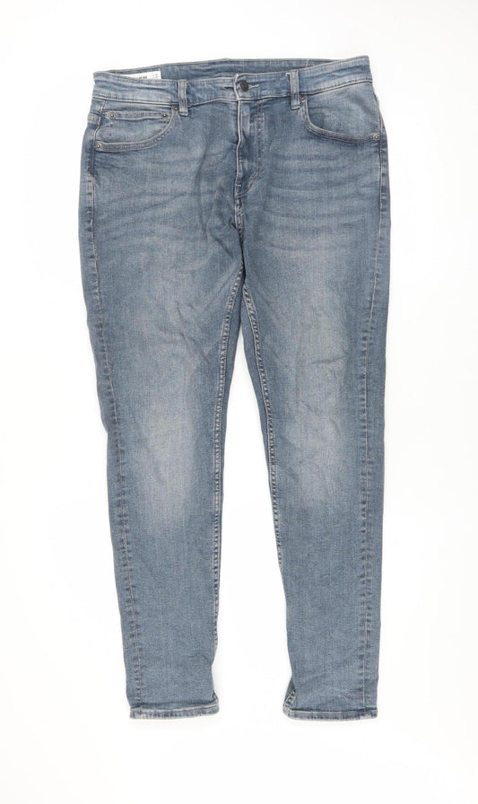 Pull&Bear Men's Blue Slim Fit Denim Jeans Size 32 Straight