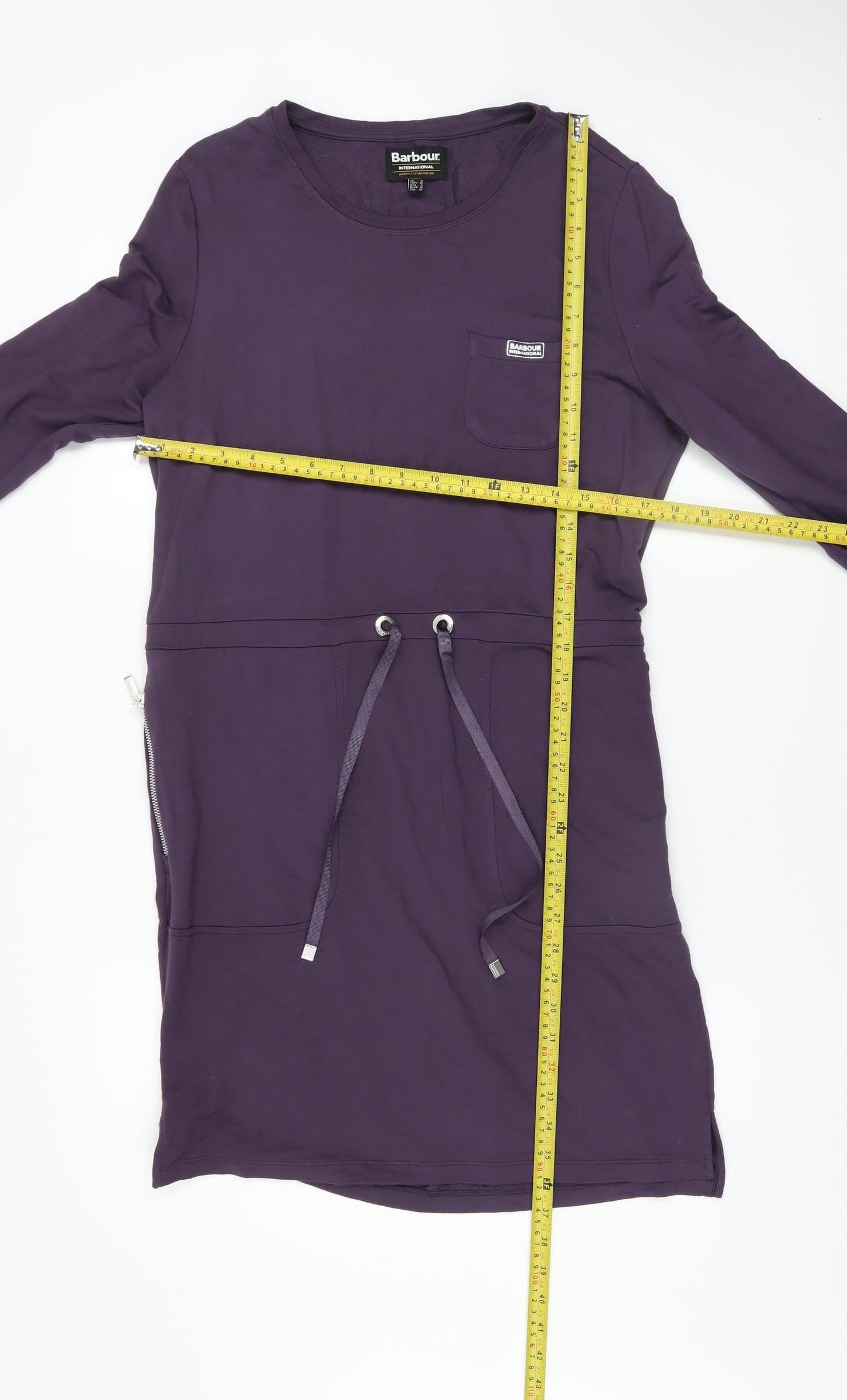 Barbour Women Purple T-Shirt Dress Size 10 Jersey Knee Length