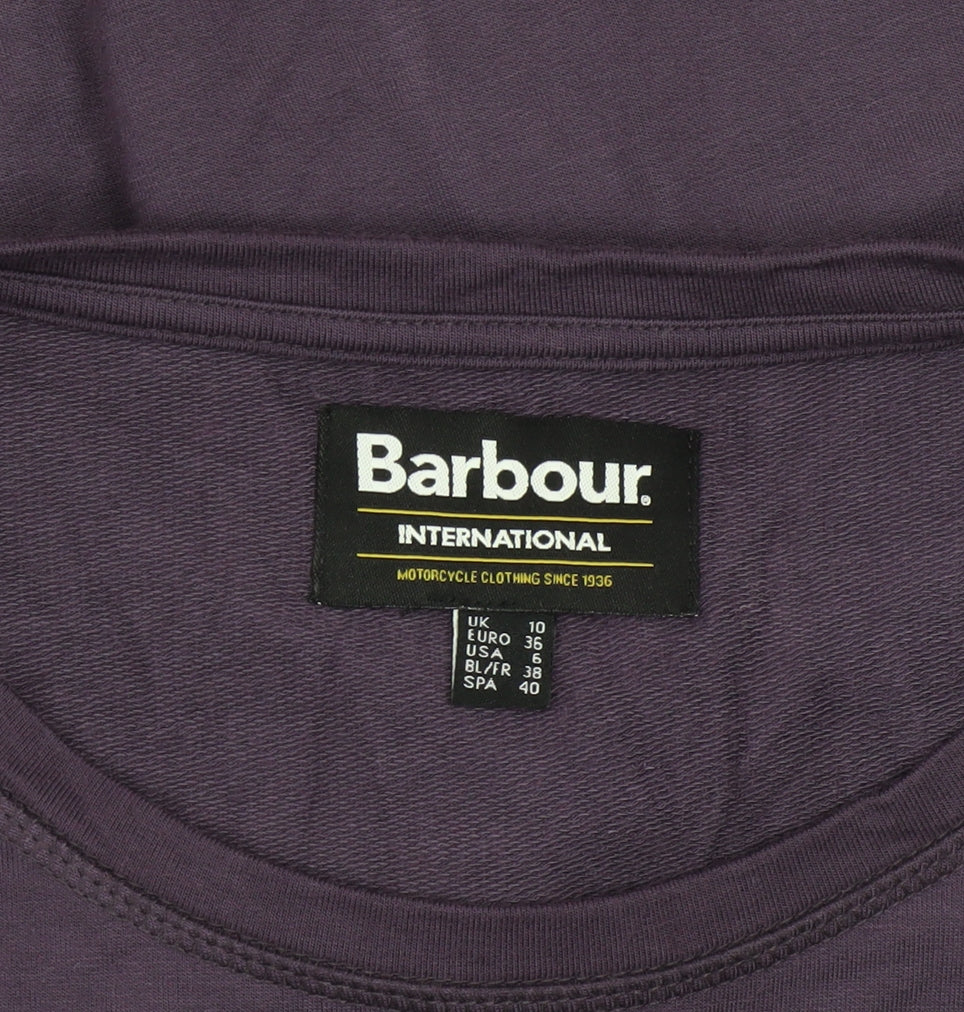 Barbour Women Purple T-Shirt Dress Size 10 Jersey Knee Length