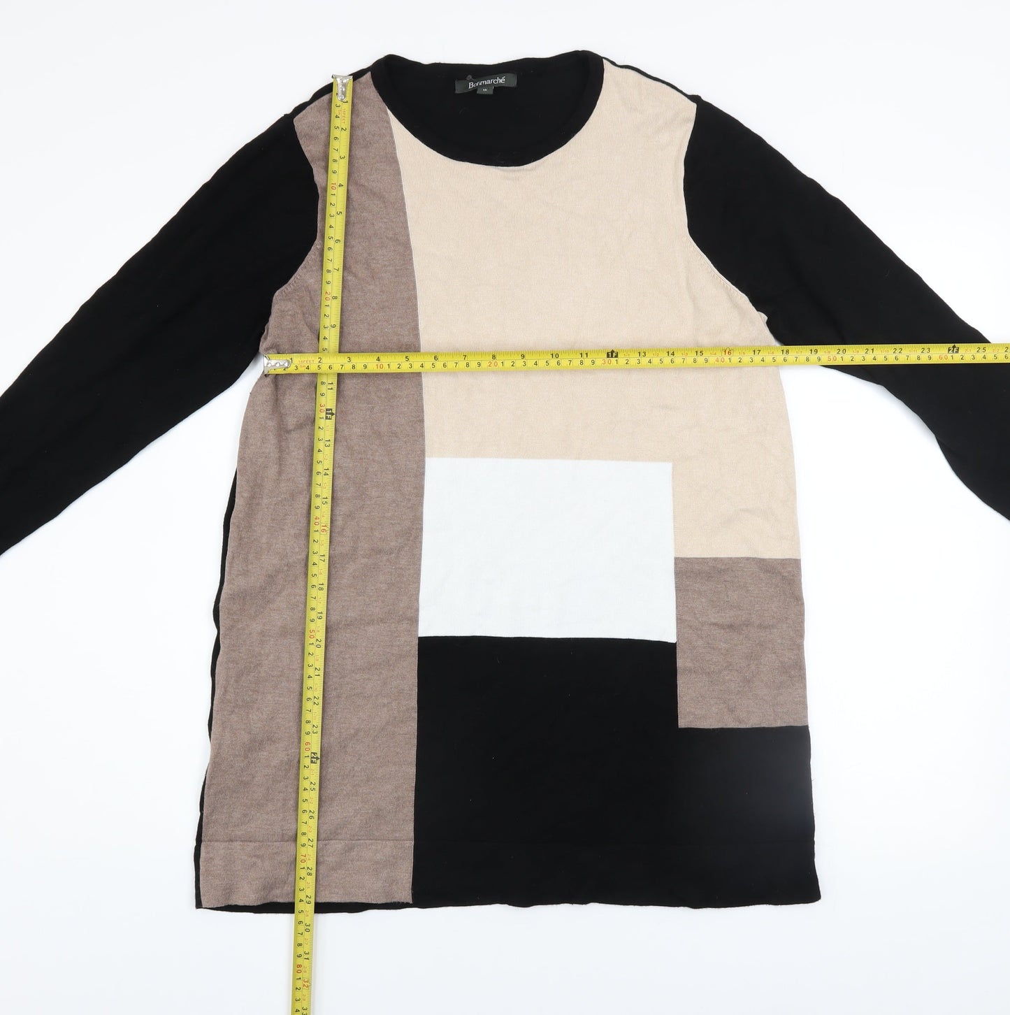 Bonmarche Women’s Multicoloured Size 16 Geometric Tunic Jumper