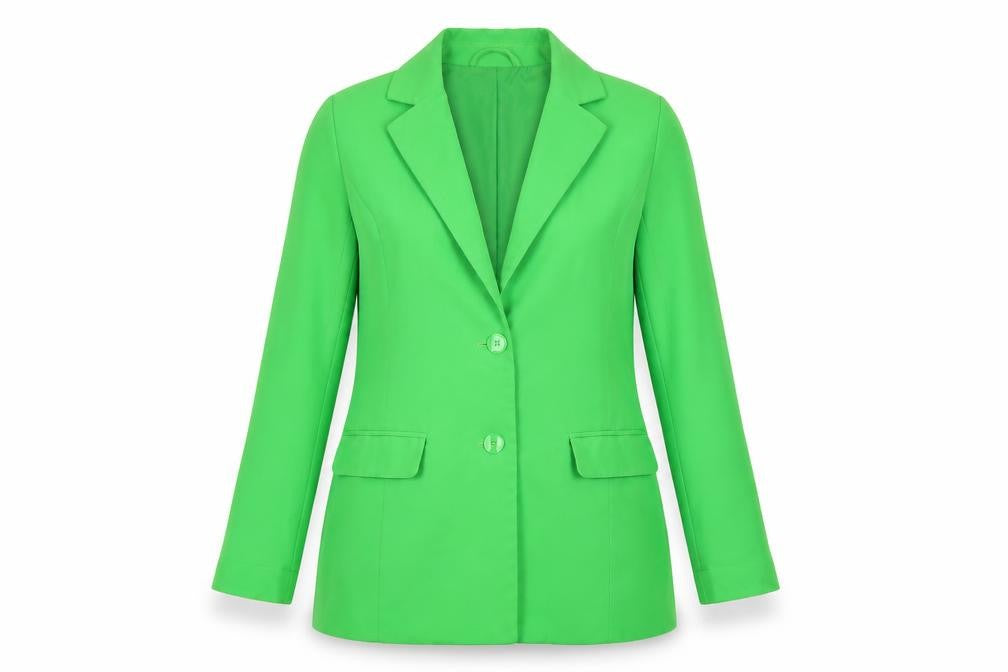 Only Women Green Blazer Tailoring Style Size 12 Mid-Length