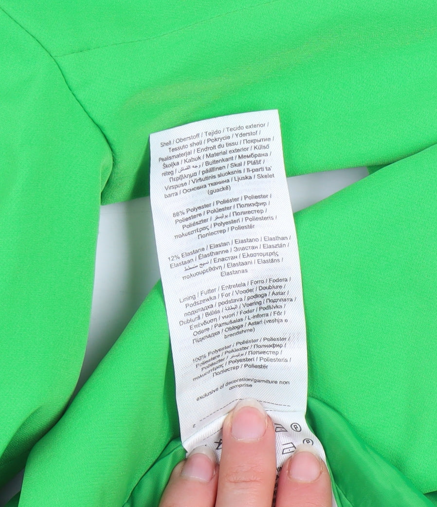 ONLY Women Green Blazer Tailoring Style Size 12 Mid-Length