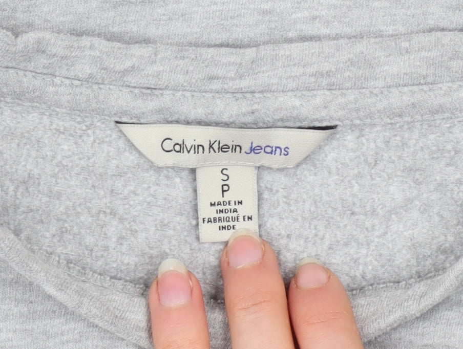 Calvin Klein Jeans Men's Grey Logo Crew Neck Sweatshirt Size S
