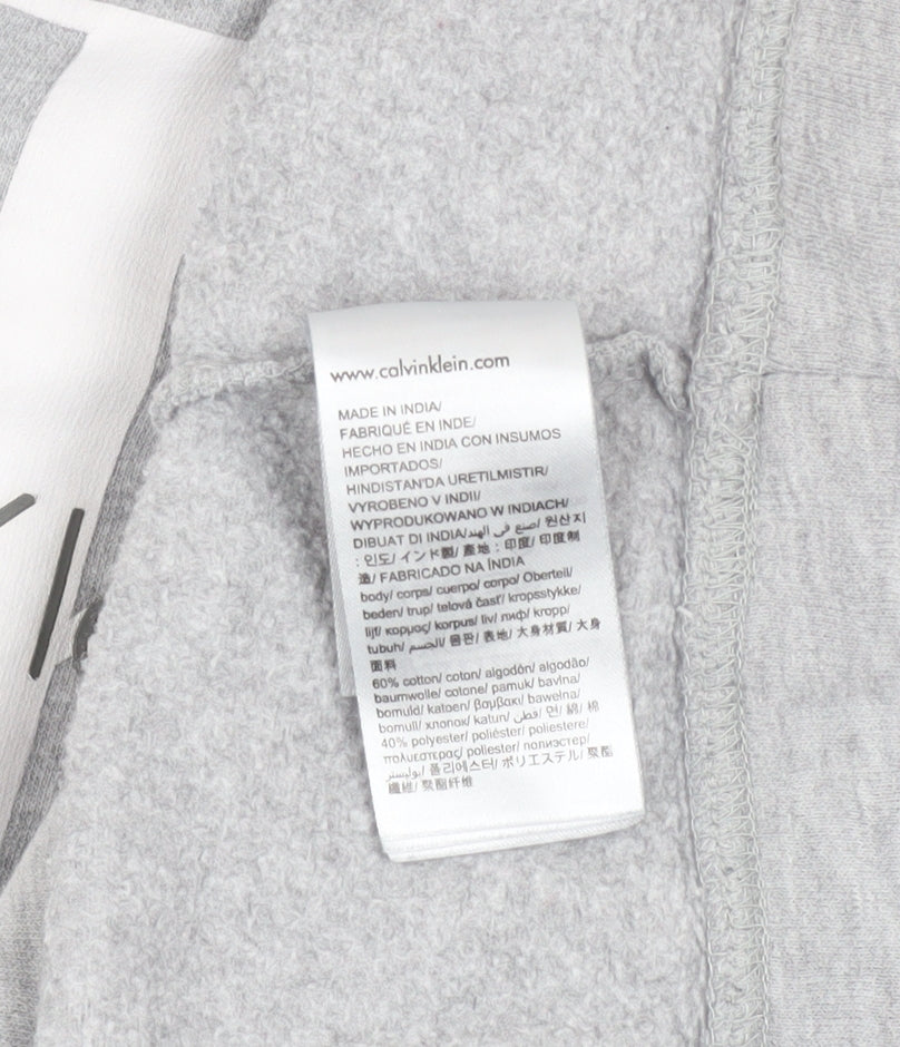 Calvin Klein Jeans Men's Grey Logo Crew Neck Sweatshirt Size S