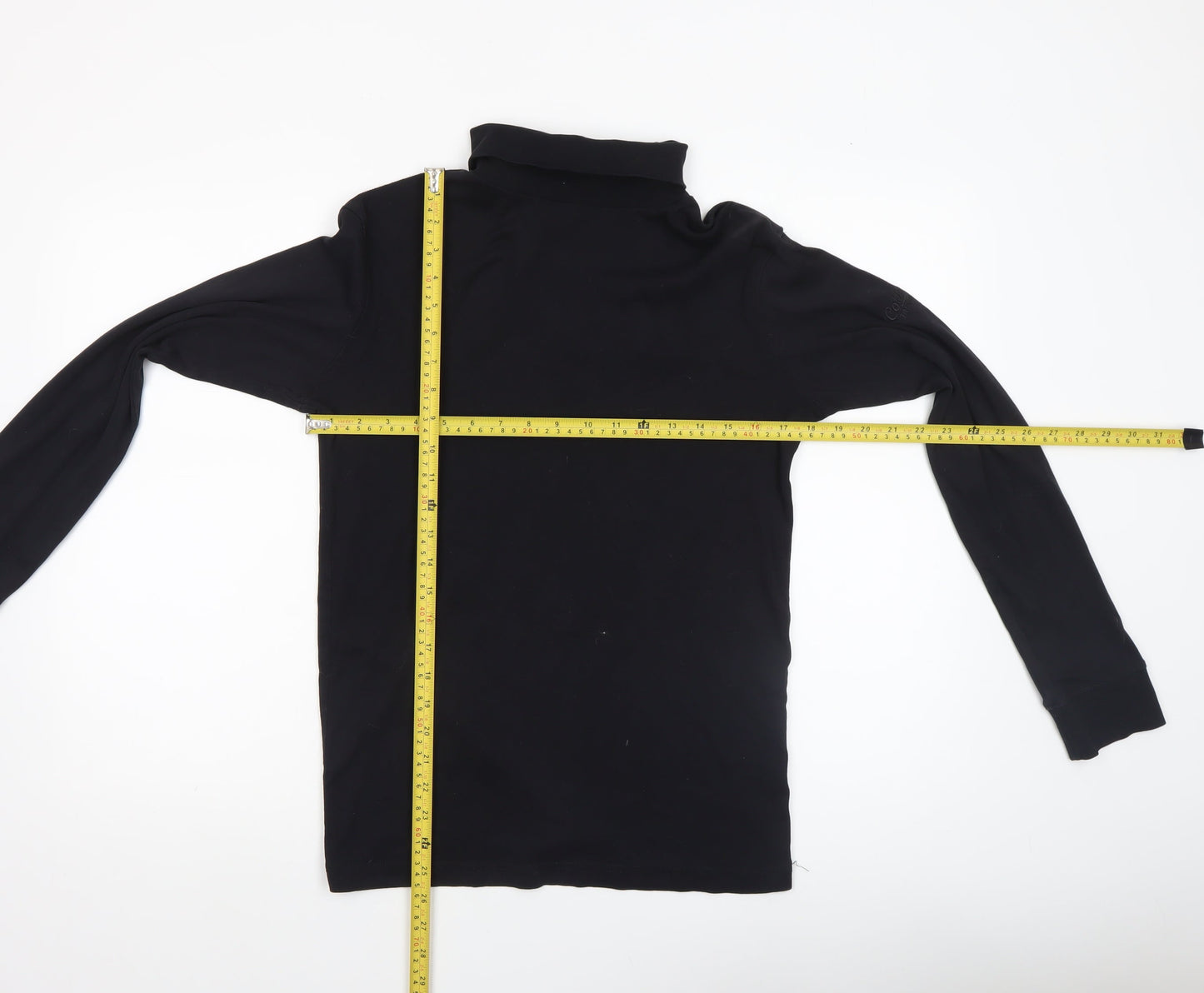 Cotton Traders Men's Black Roll Neck Long Sleeve Top Size M