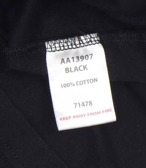 Cotton Traders Men's Black Roll Neck Long Sleeve Top Size M