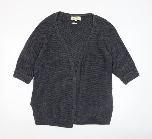 FatFace Women’s Grey Knit 3/4 Sleeve Open Cardigan Size 10