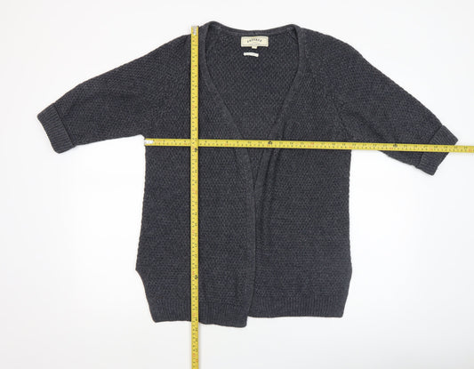 FatFace Women’s Grey Knit 3/4 Sleeve Open Cardigan Size 10