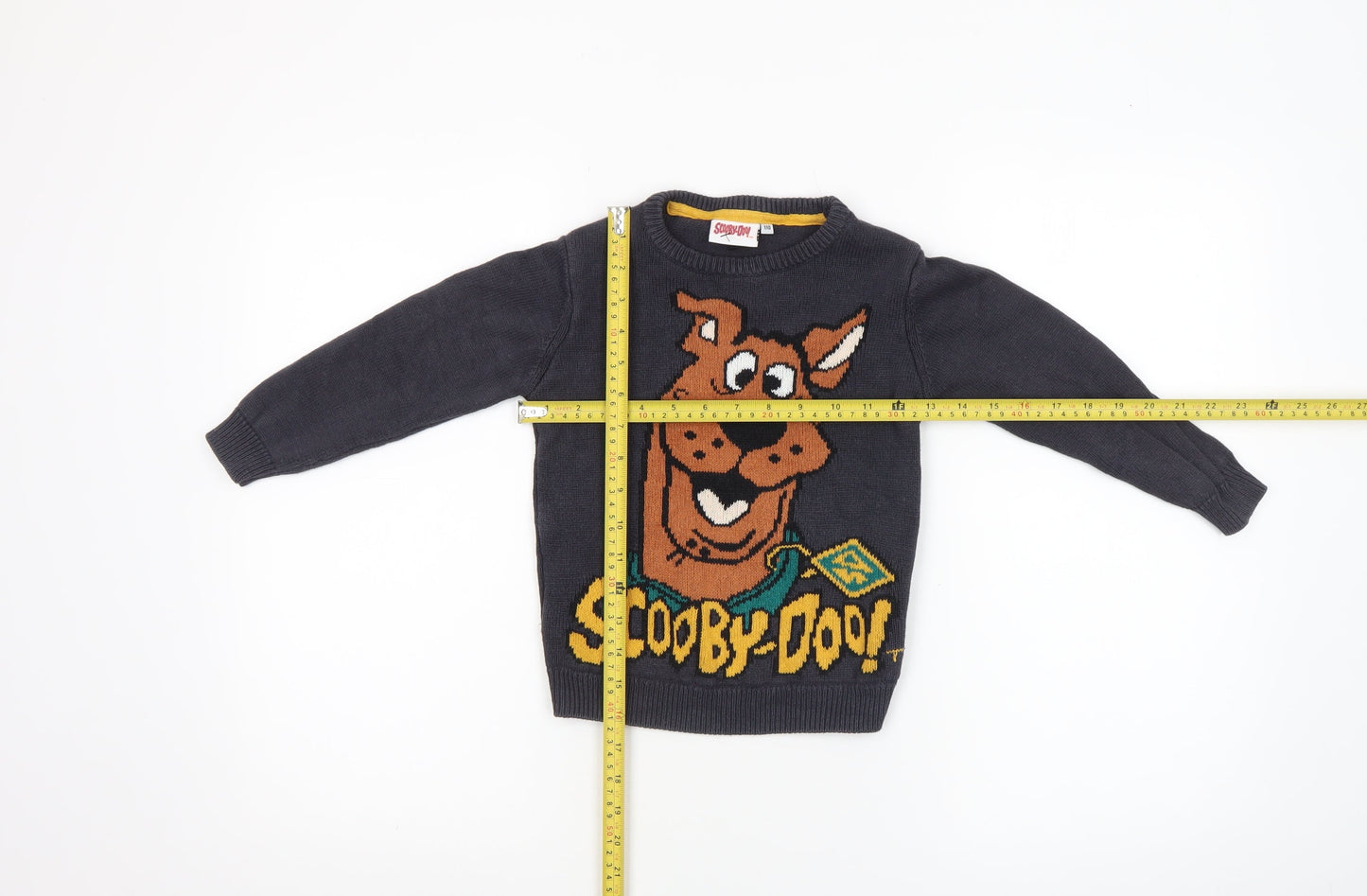 Scooby-Doo Boys Navy Blue Pullover Jumper Cotton Blend Size 4-5 Years