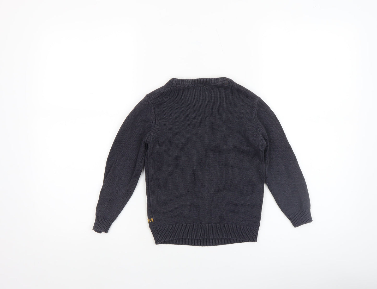 Scooby-Doo Boys Navy Blue Pullover Jumper Cotton Blend Size 4-5 Years