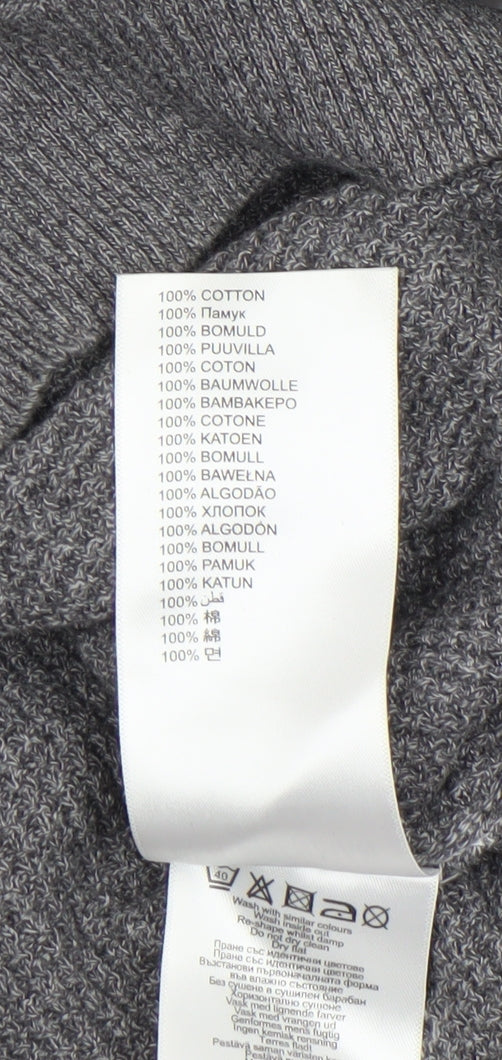 Ben Sherman Men's Grey Cotton Crew Neck Jumper M Waffle Knit