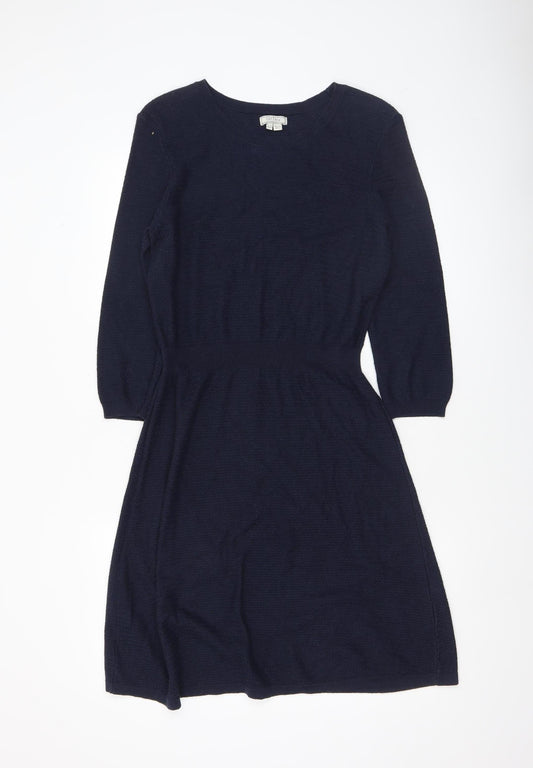 Fat Face Womens Blue Knit Fit & Flare Dress UK 10