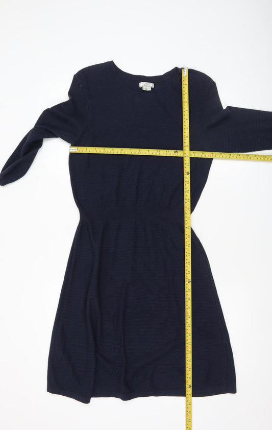 Fat Face Womens Blue Knit Fit & Flare Dress UK 10