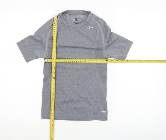 Nike Women’s Grey Seamless Dri-Fit Short Sleeve T-Shirt Size M