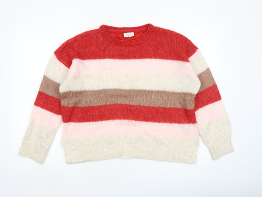 Fat Face Women's Multicoloured Striped Knit Jumper Size 14