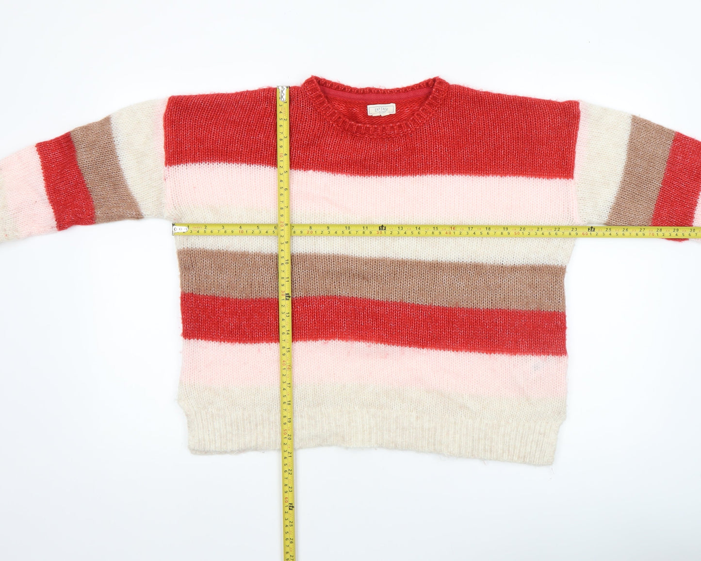 Fat Face Women's Multicoloured Striped Knit Jumper Size 14