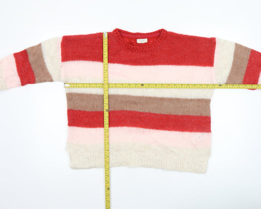 Fat Face Women's Multicoloured Striped Knit Jumper Size 14