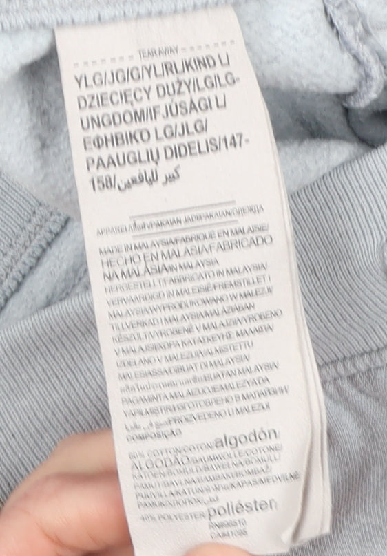 Under Armour Boys Grey Jogger Sweatpants Size 13 Years Elastic Waist Fleece