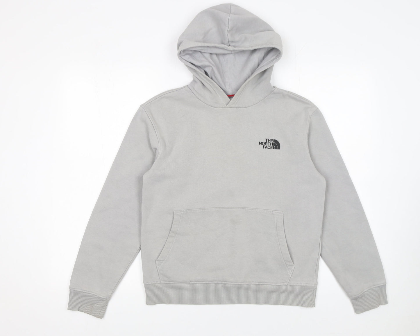 The North Face Boys Grey Pullover Hoodie L Hooded Fleece Sweatshirt