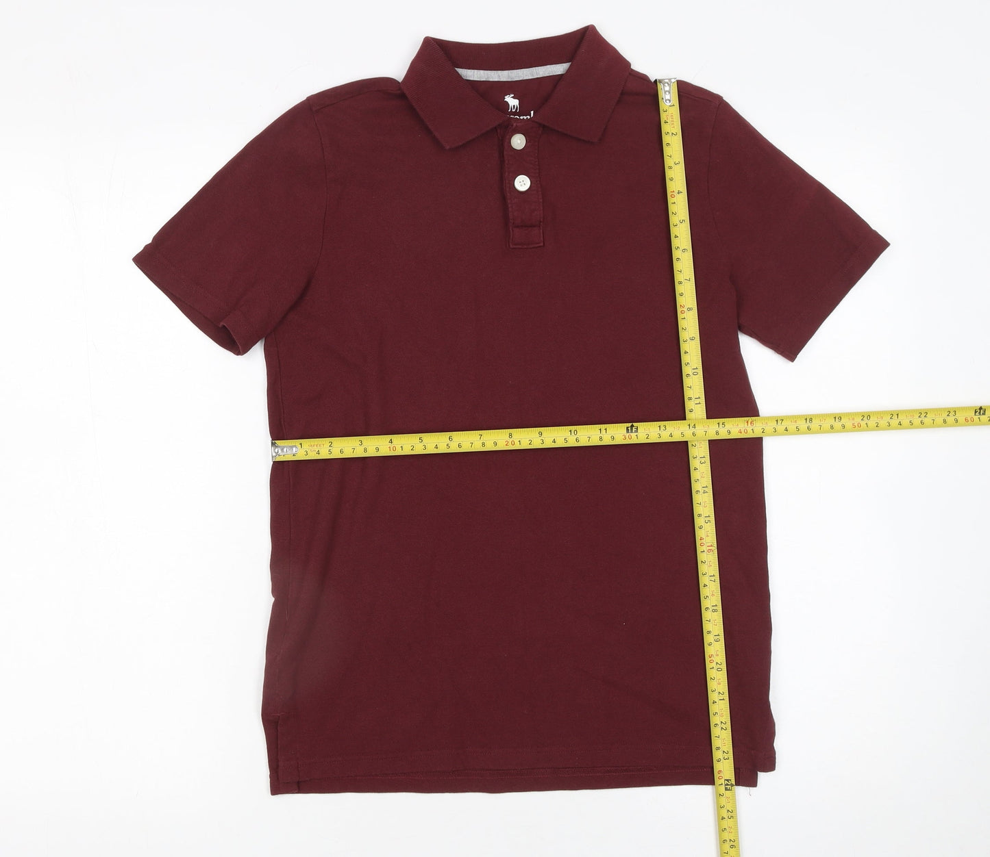 Abercrombie Kids Boys Red 13-14 Years Polo Shirt Short Sleeve Cotton