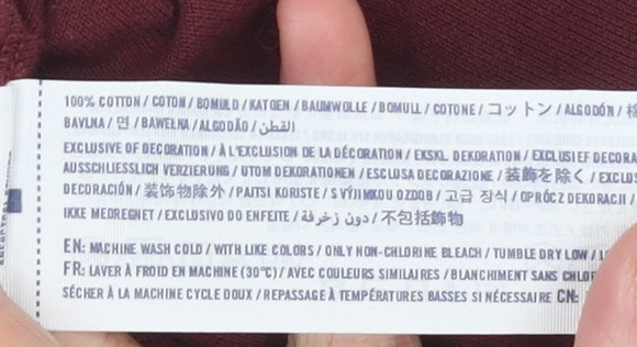 Abercrombie Kids Boys Red 13-14 Years Polo Shirt Short Sleeve Cotton