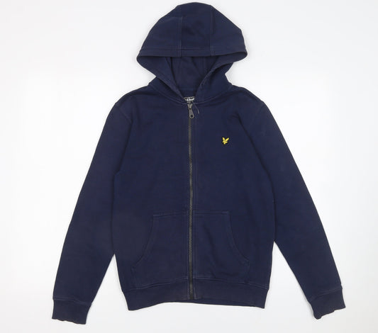 Lyle & Scott Boys Blue Full Zip Hoodie 12-13 Years Cotton Blend