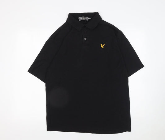 Lyle & Scott Men’s Black Regular Fit Cotton Polo Shirt L