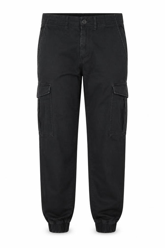 Jack & Jones Men's Black Slim Cargo Trousers 32W 34L Cotton Blend