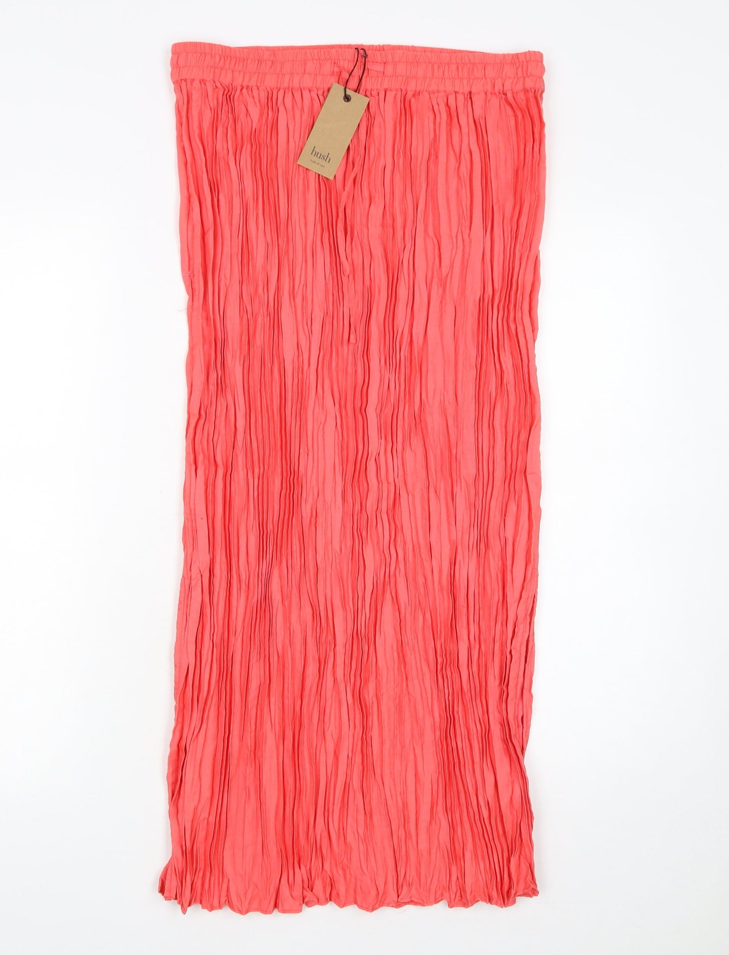 Hush Women’s Pink Midi Pleated Skirt Size 14 Lightweight Summer