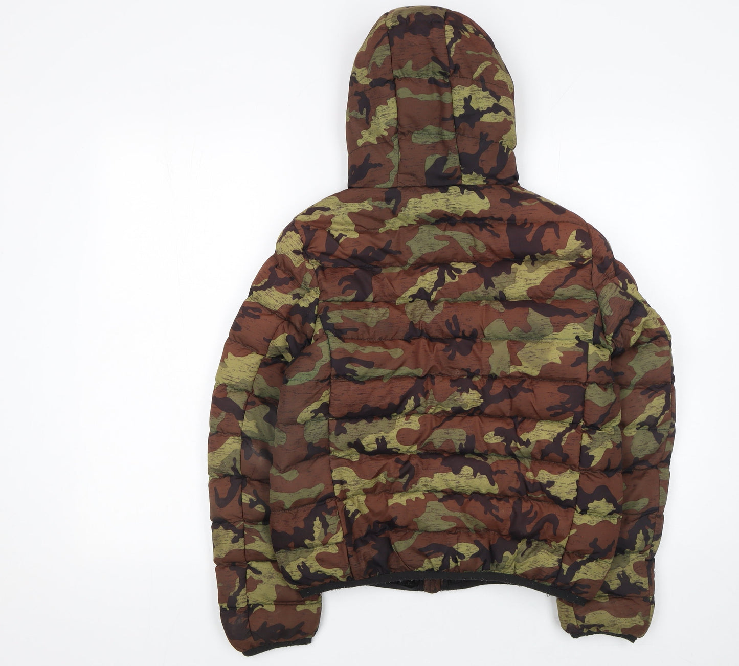 Brave Soul Boys Multicoloured Camouflage Hooded Puffer Jacket 11-12 Years